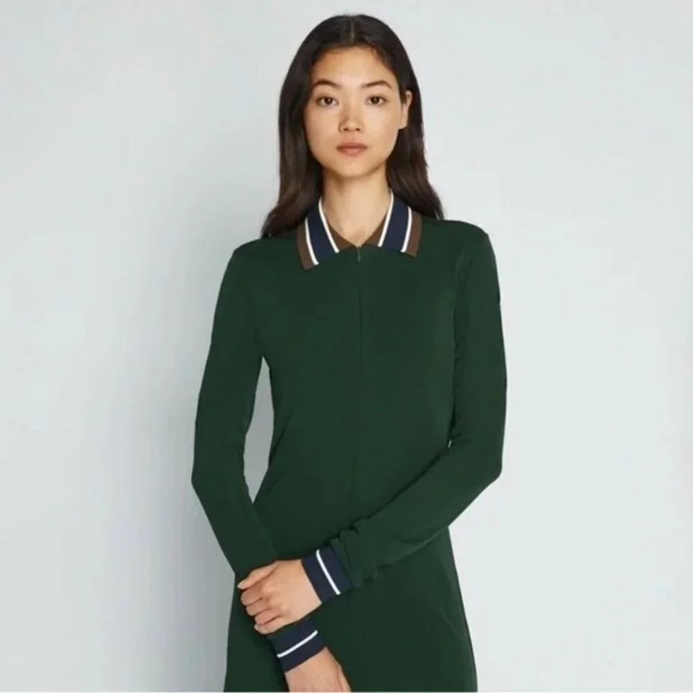 Tory Burch‎ viscose jersey calf length dress in Conifer - Size Large